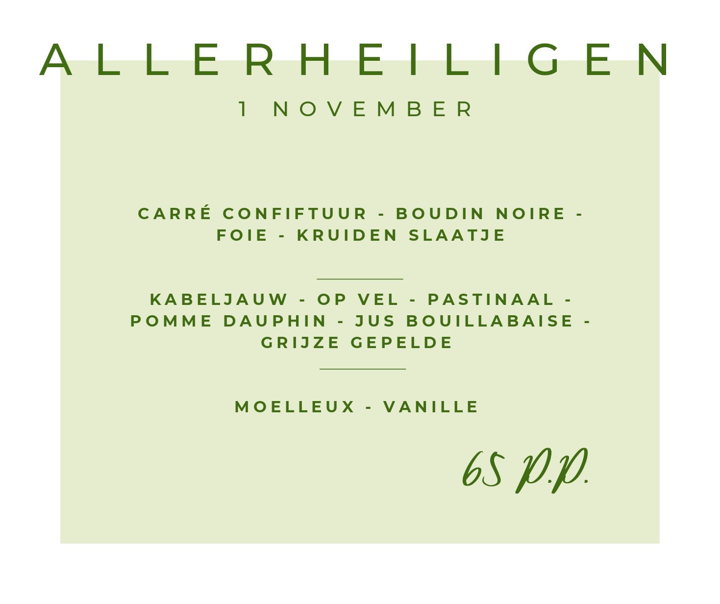 1 November Allerheiligen Vaderland