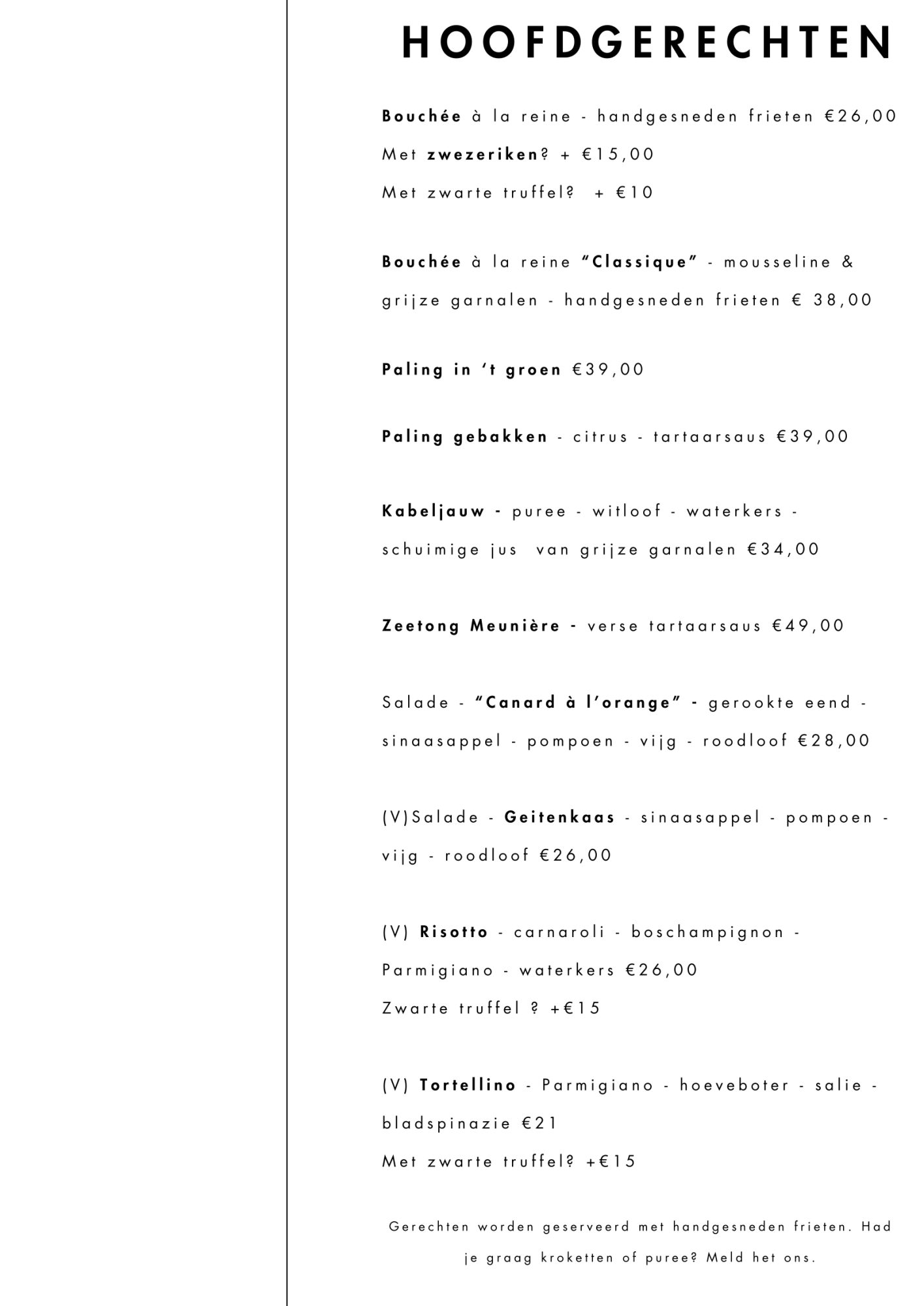 Het Vaderland Kaart | TableFever