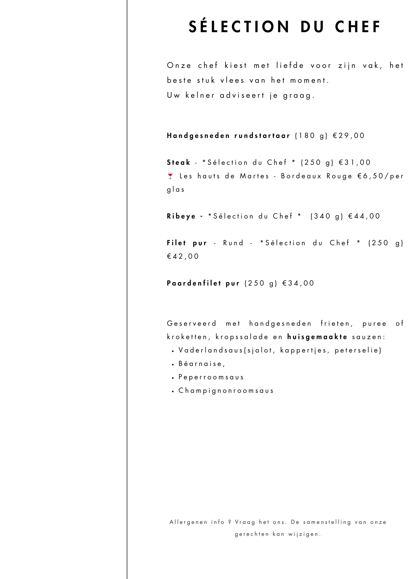 Het Vaderland Kaart | TableFever