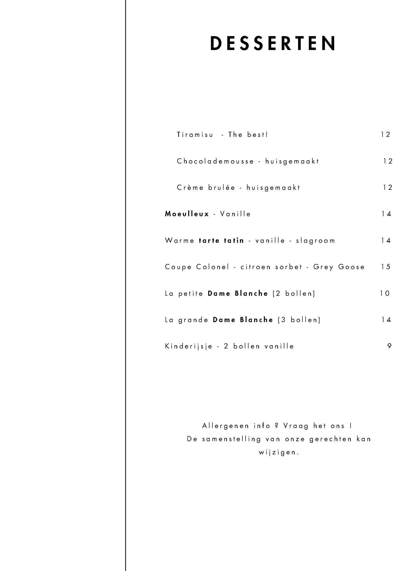 Het Vaderland Kaart | TableFever