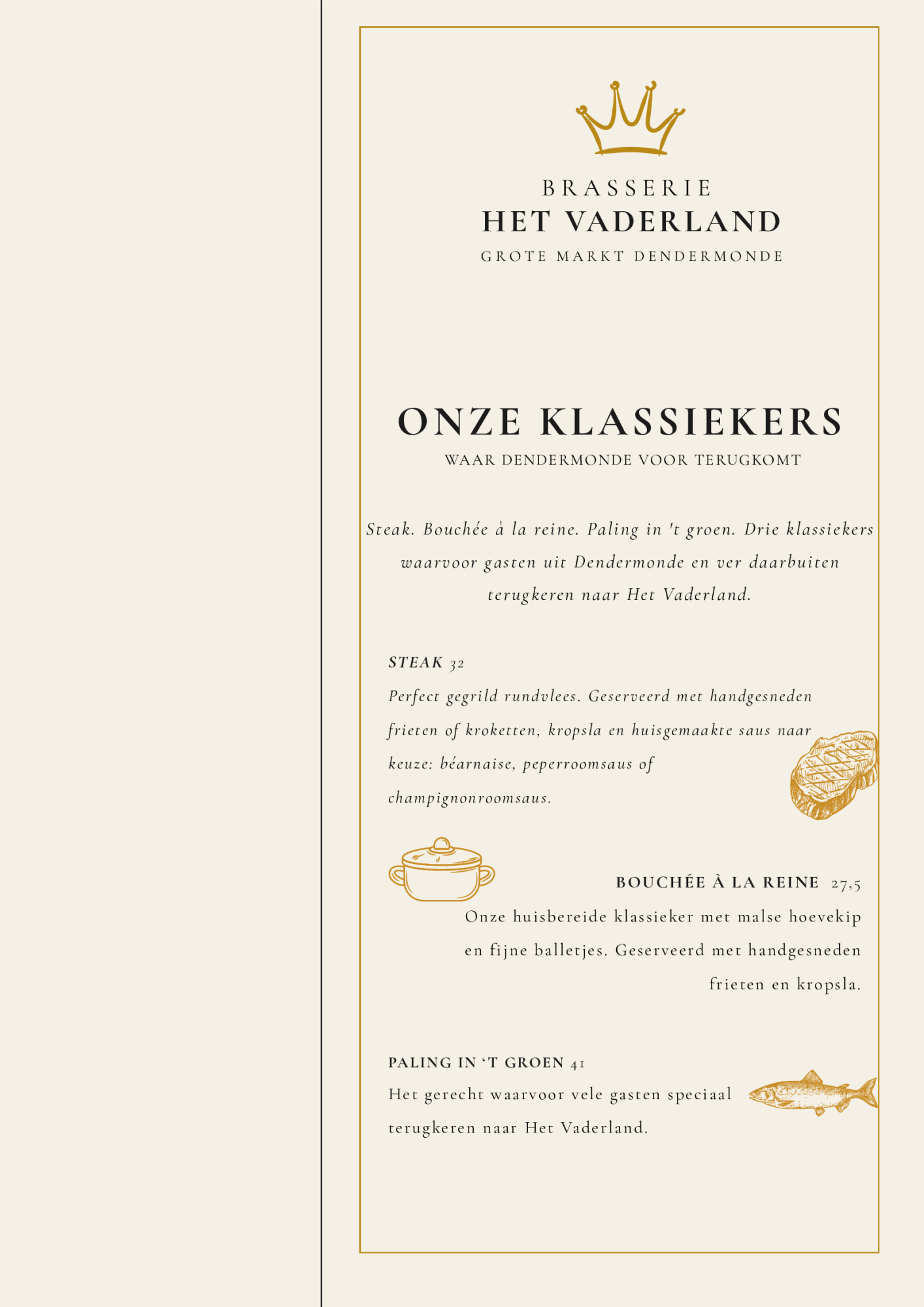 Het Vaderland Kaart | TableFever